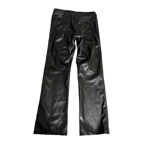 EB Denim Faux Leather Lace Up Pants in Black‎ - Picture 3 of 8